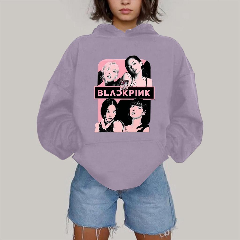 Damen Modisches Lässiges Kapuzen-Langarm-Sweatshirt mit Aufdruck