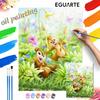 Oil Painting DIY Digital Painting Chip 'n Dale In Flower Meadow HandPainted Wall Art for Living Room or Entryway.
