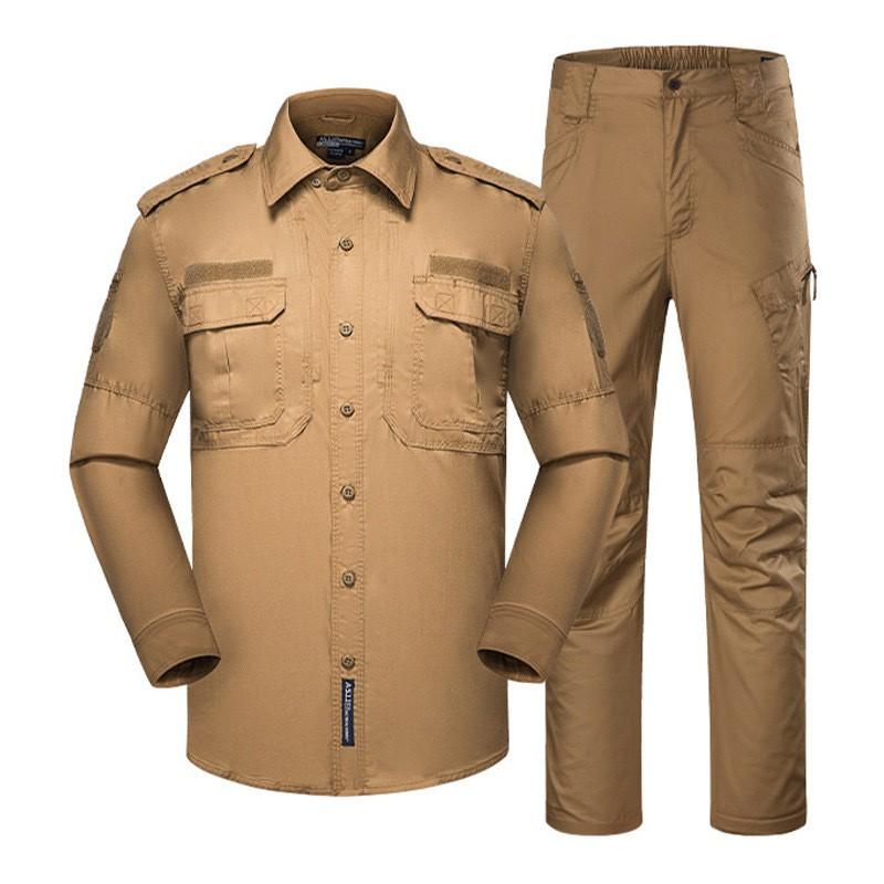 Tactical Training Uniform Set Long Sleeve Camo Outdoor Workout Gear Breathable Durable Men Women Fall