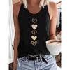 Women's Sleeveless Round Neck Casual Top with Vest Pattern for Summer and Spring