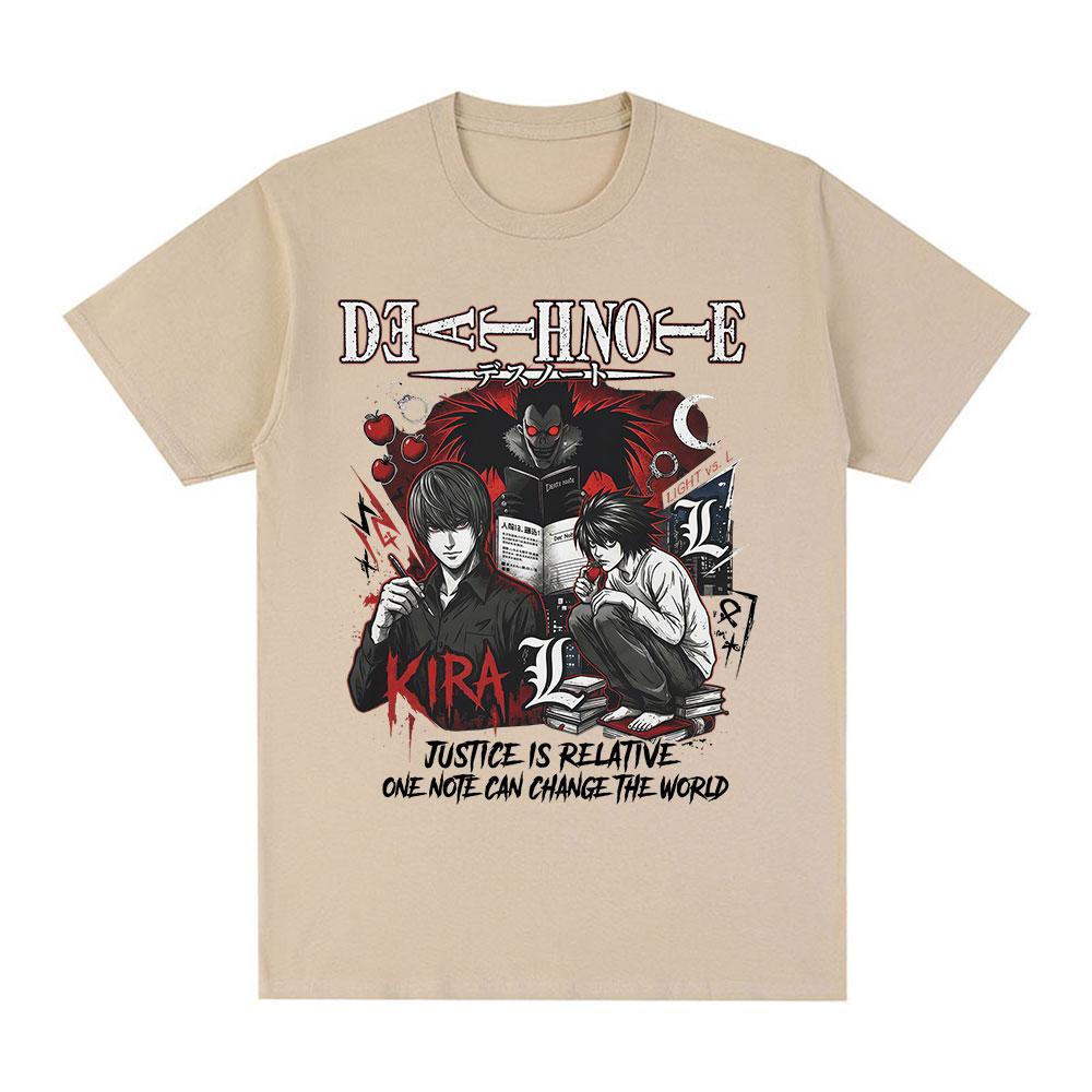 Anime Death Note Ryuk Yagami Light LLawliet Graphic Tshirts Unisexs Clothing Cotton Tshirt Fashion Loose Y2K Short Sleeve Top S