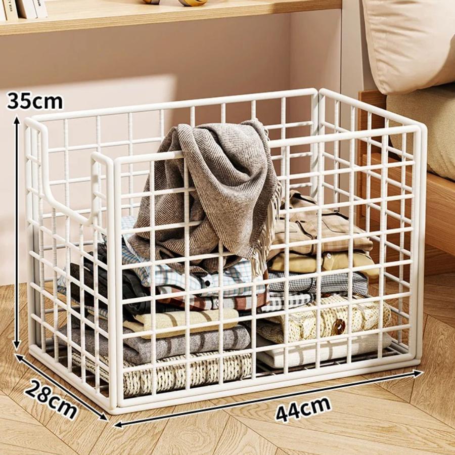 Large Household Capacity Laundry Basket with Wheels Dirty Laundry Basket Dirty Clothes Storage Baskets Portable Wardrobe белый