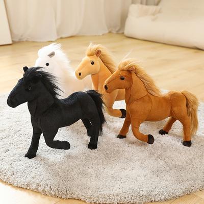 Cute Imitation Horse Plush Toy Doll Pony Doll CHILDREN'S FESTIVAL Gift High-quality Material Sweat Blood Horse White Horse
