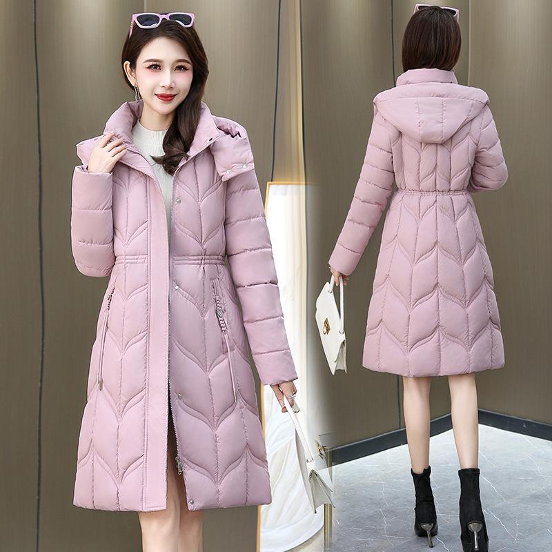 Down padded jacket women's mid-length style thickened 2025 new fashion winter slim jacket slimming padded jacket