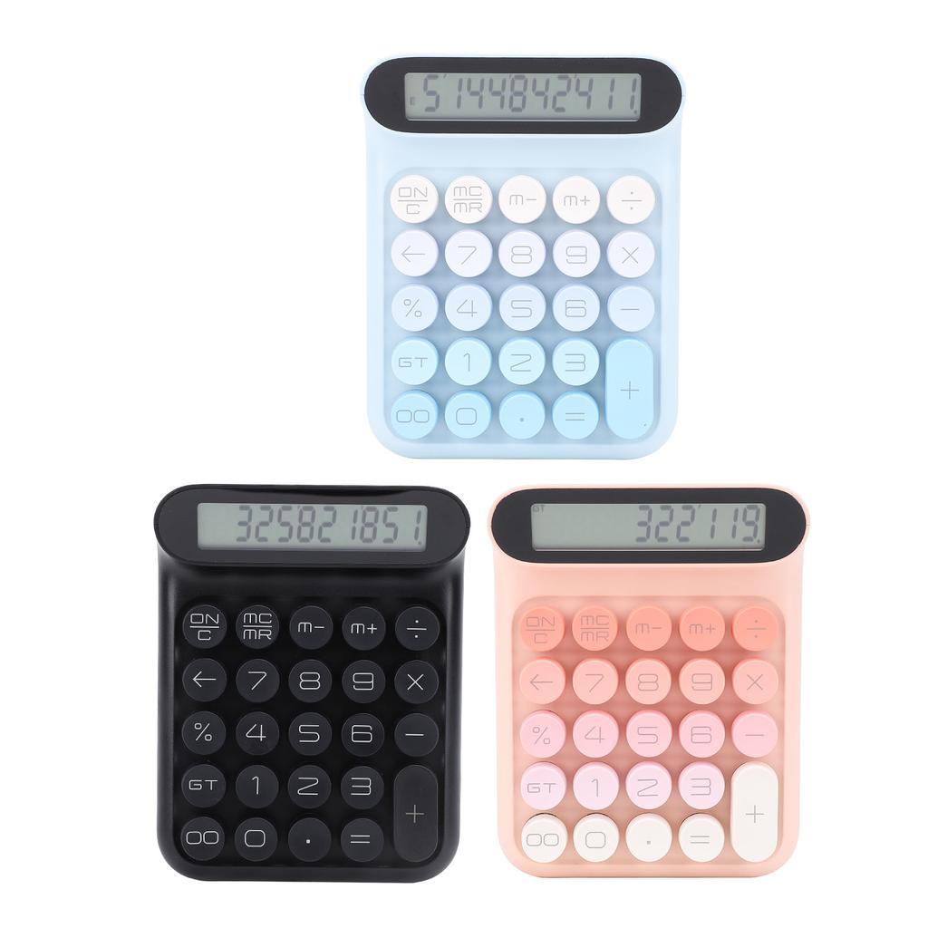 Mechanical Switch Calculator LCD Display 24 Keys Automatic Sleep Desktop Calculators for Business Of