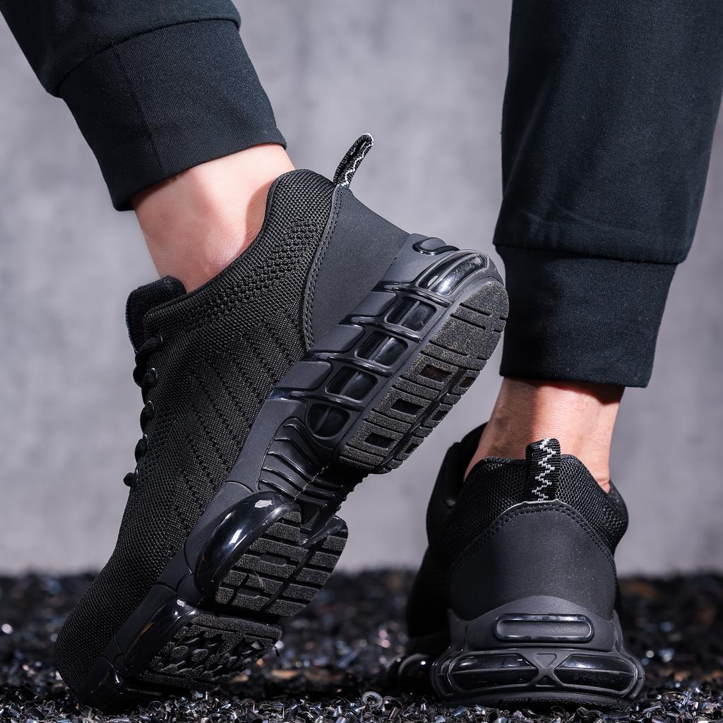 Steel Toe Protective Men's Safety Shoes Breathable Puncture Resistant Reinforced Sole Men's Work Shoes Men's Fashion Sneaker