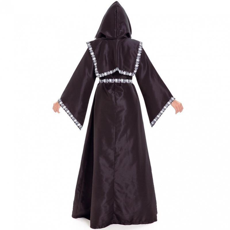 Halloween Skeleton Reaper Witch Costume, Cape Dried Zombie Queen, Masquerade Uniform