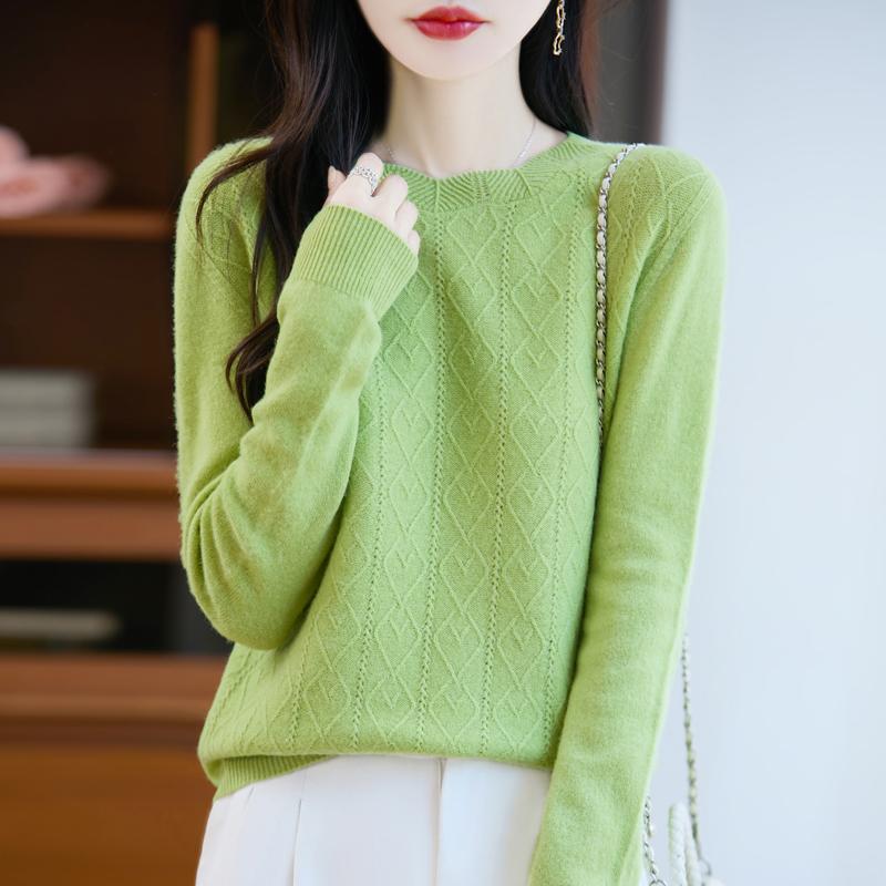 Dámský kašmírový svetr Kašmír Qinghe 30% kašmír 70% vlna podzimní a zimní pulovr hřejivý a módní