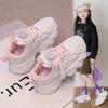 Children's Mesh White Sneakers Boys' Fashionable Dad Shoes Girls' Lightweight Twist Shoes