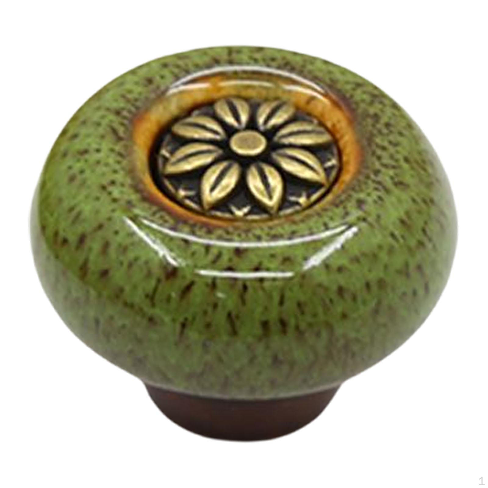 Керамическая дверная ручка Ручки для комода Ручка-тяга зелёный