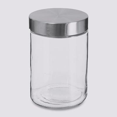1.2 Liter Glass and Stainless Steel Storage Jars with Airtight Lid Atmosphera