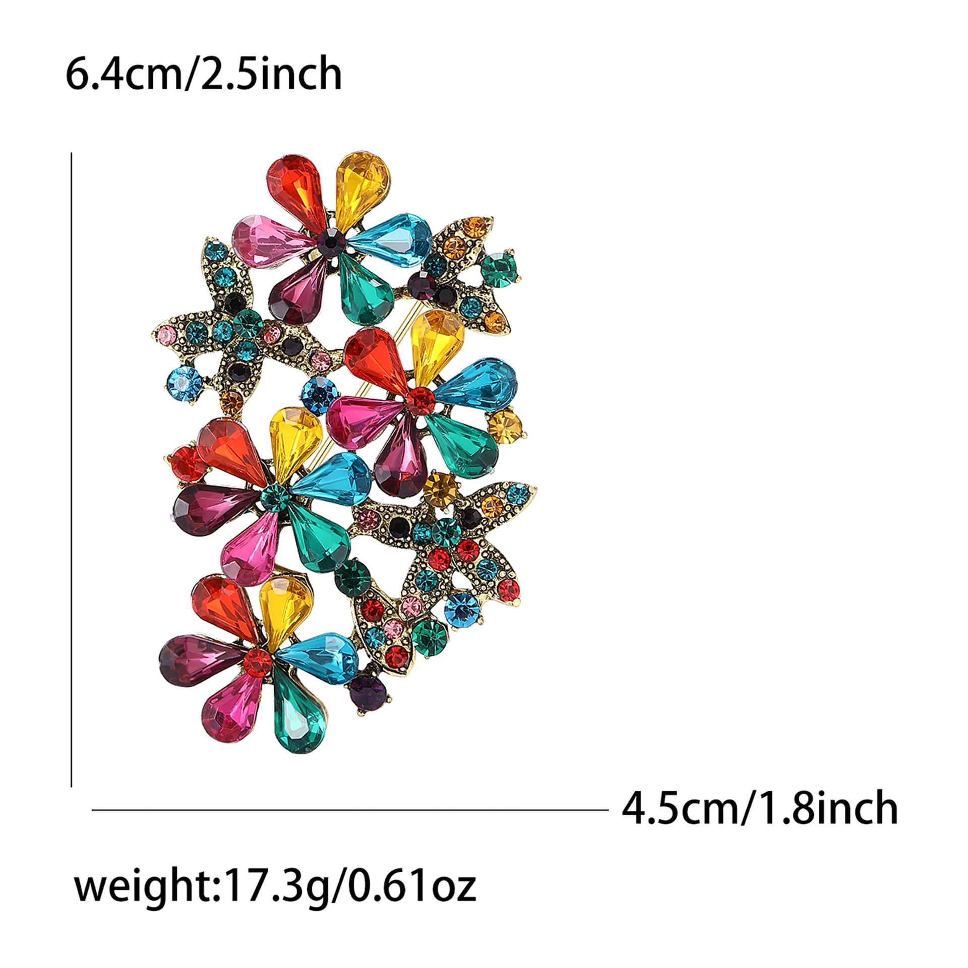 

Персонализированная и креативная брошь-цветок из сплава со стразами, темпераментная универсальная женская брошь для пальто, корсаж, ювелирное украшение