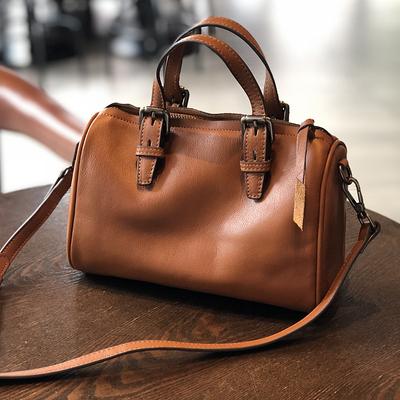 Vintage Art Handmade Women's Bag New Product Head Layer Leather Women's Handheld Crossbody Bag Soft Leather