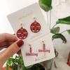 2025 Trendy Red Chinese-Style Blessing Earrings - Festive New Year Ear Clips