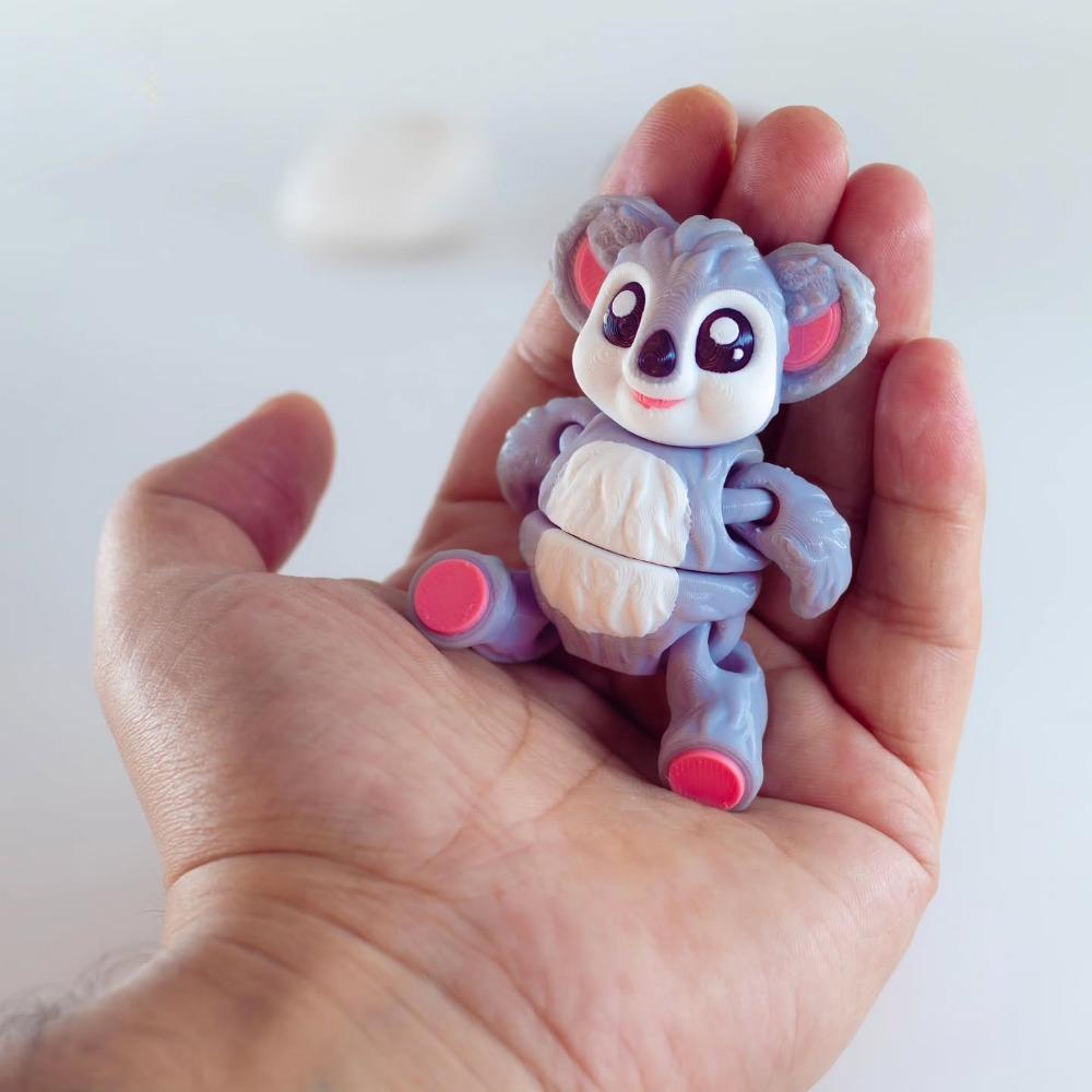 3D Printed Koala Statues, Articulated Koala Statues, and Creative Desktop Decoration Sculptures for Fun Home/office Decoration