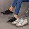 Leichte Frühlings-Freizeit-Damenschuhe in einfarbiger deutscher Stilrichtung, vielseitig, weiß