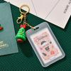 1PC Card Cover with Key Chain Bank Credit Card Holder Plastic  Cartoon Student ID Bus Card Holder