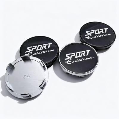 4pcs Sport Edition Logo Badge Emblem Car Wheel Center Caps 54MM Clips 49MM Wheels Hub Cap Rim Hubcaps Dust Cover Car Accessories
