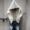 Men's Solid Color Zipper Plus Velvet Double-Sided Wear Sweatshirt Men's Sports Large Size Casual Sweatshirt Jacket