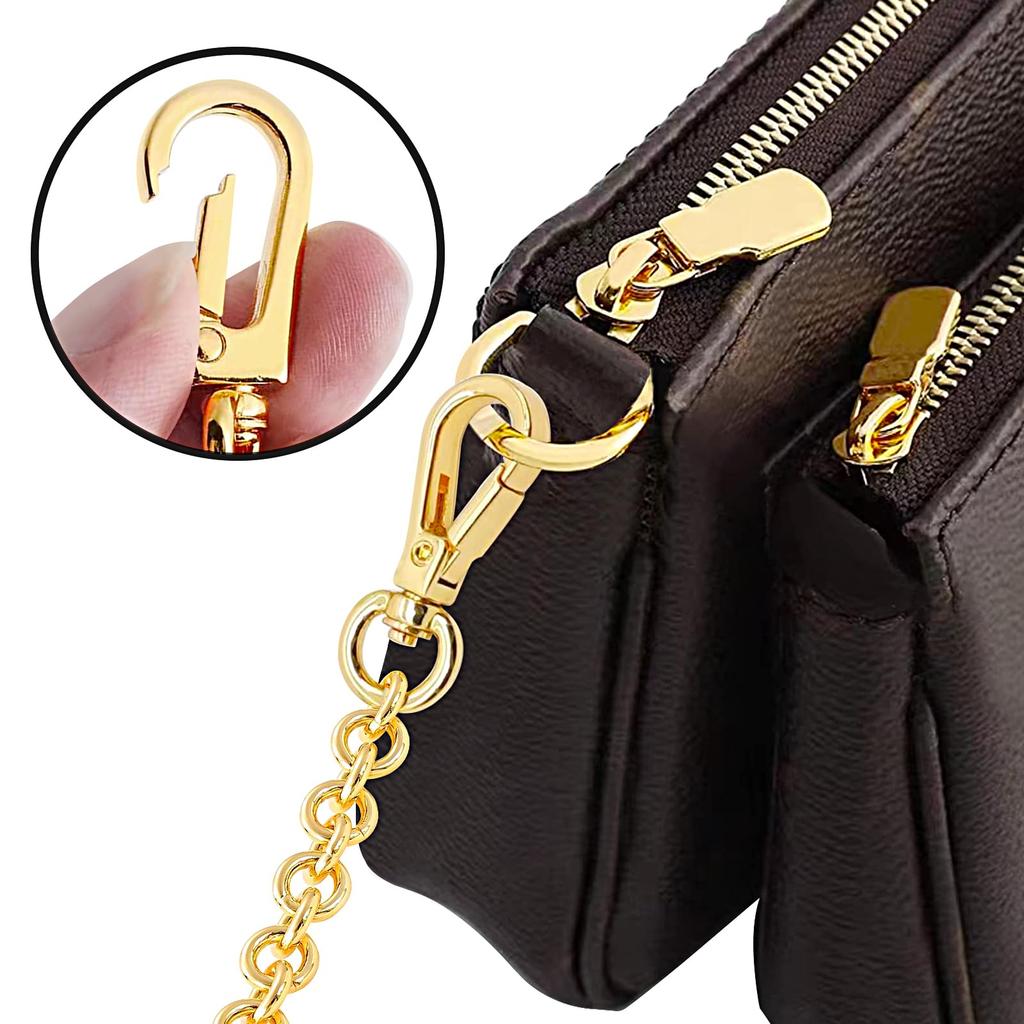 Jiesinlov Wallet Chain Strap, Crossbody, Handbag, Shoulder Bag Strap with Replacement Metal Buckle (D 120cm)