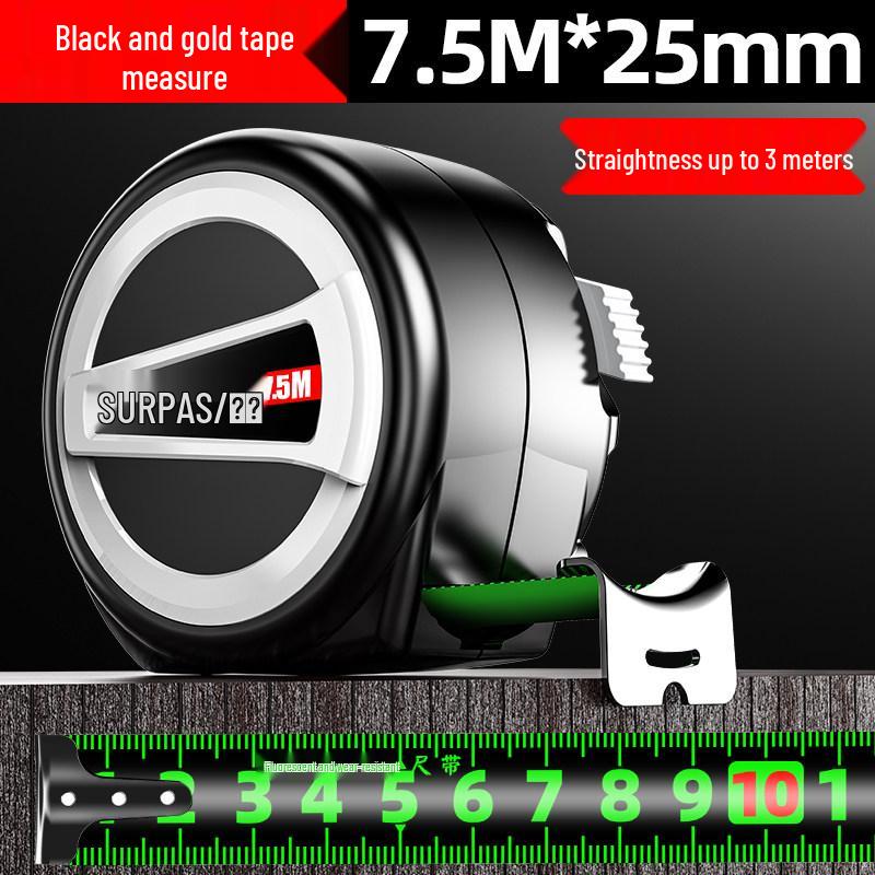 German Fluorescent Stainless Steel Measuring Tape - 5/3/10 Meter, Thickened Anti-Cut Design for Household Use