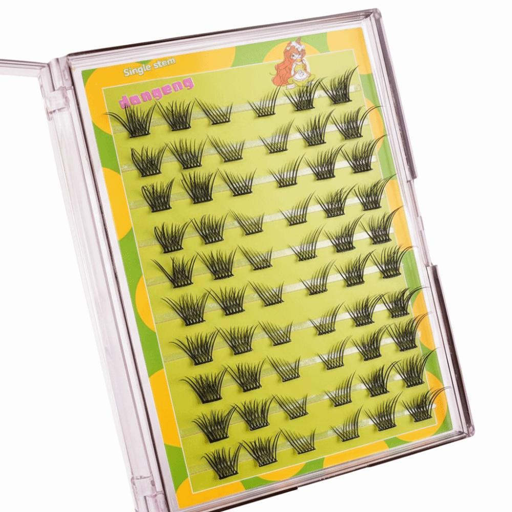 

Natural Look Pre Glued Lashes Wispy Lash Clusters Handmade Press on Lashes Eyelash Extension