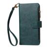 iPhone 18 Pro Max Leather Grain Wallet Case - 9 Card Zipper Leather, Protective Phone Cover