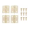 50pcs Miniature Gold Hinges Gold Jewellery Box Hinges with 200pcs Screws Simple Installation for Woodworking Projects