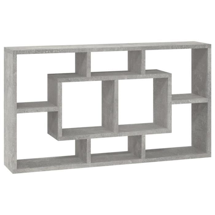 VidaXL Étagère murale 8 compartiments Gris béton 342590