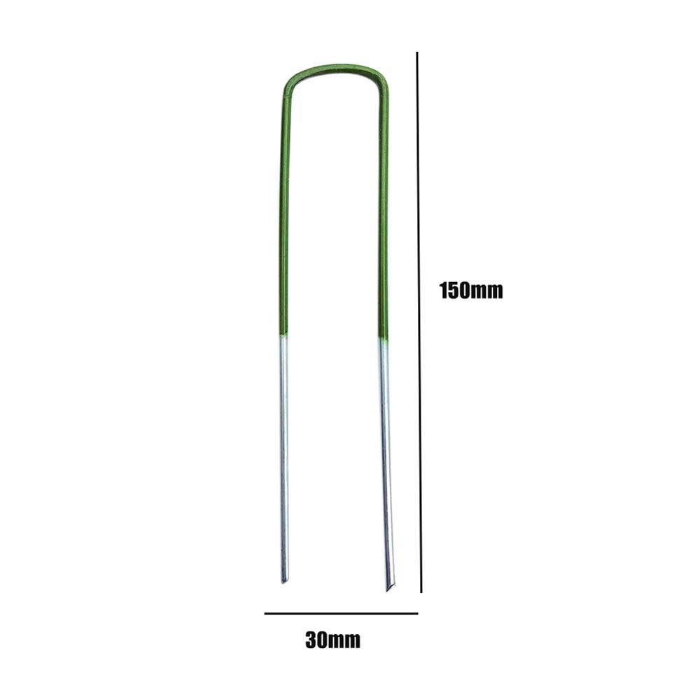 Membrane Fabric U Pins Ground Garden Lawn Artificial Grass Hooks Steel Pegs Turf Nails Staples