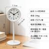 SUOKOMR Table Clock, Alarm Clock, Desk Clock, Metal, Easy To Read, Nordic Style, Stylish, Simple, Continuous Second Hand, Silent Alarm, Battery Operat