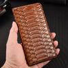 Python Genuine Leather Flip Case For Xiaomi Poco X3 X4 X5 X6 X7 F5 F6 F7 M3 M4 M5 M5S M6 M7 Plus Pro Ultra Phone Cover Cases