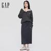 Gap Women's Loose Fit Logo Button Hooded Knit Top