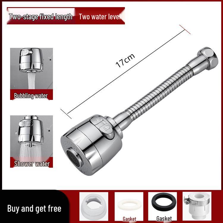 Universal Adjustable Anti-Splash Faucet Aerator Extension Tube