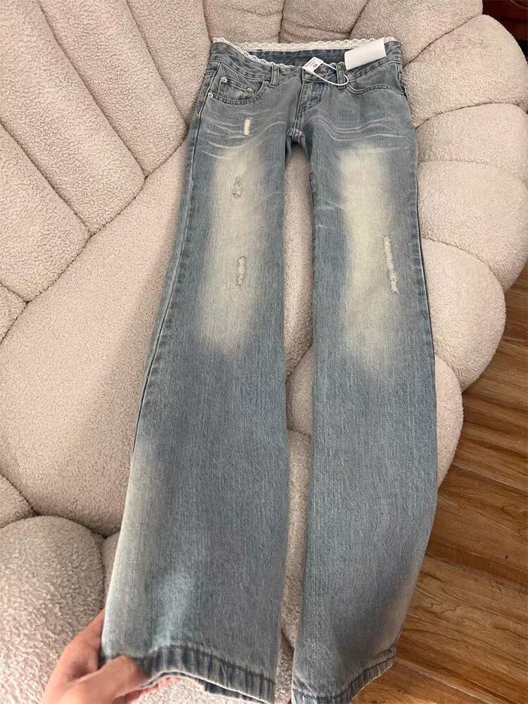 

High Waist Retro Wide-Leg Jeans for Women - Spring/Summer 2025 Collection 2XL светло-синий