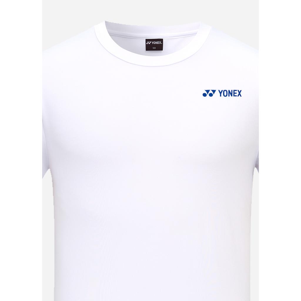 YONEX 259Tr005M White Men'S Logo Slogan Short Sleeve T-Shirt
