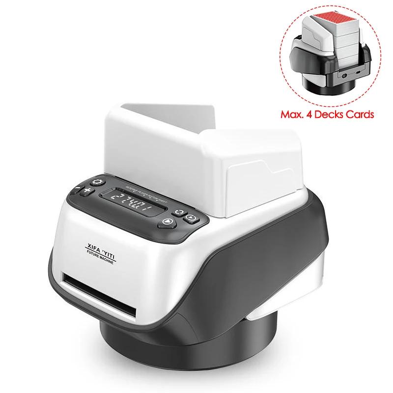 360° Rotating Playing Cards Dealing Machine Max. 4 Decks Cards Automatic Dispenser 2400mAh Rechargeable Poker Dealer Machine