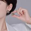Black Pearl Flower Earrings Are Elegant And Composed For Women. Black Earrings Are Women'S Accessories