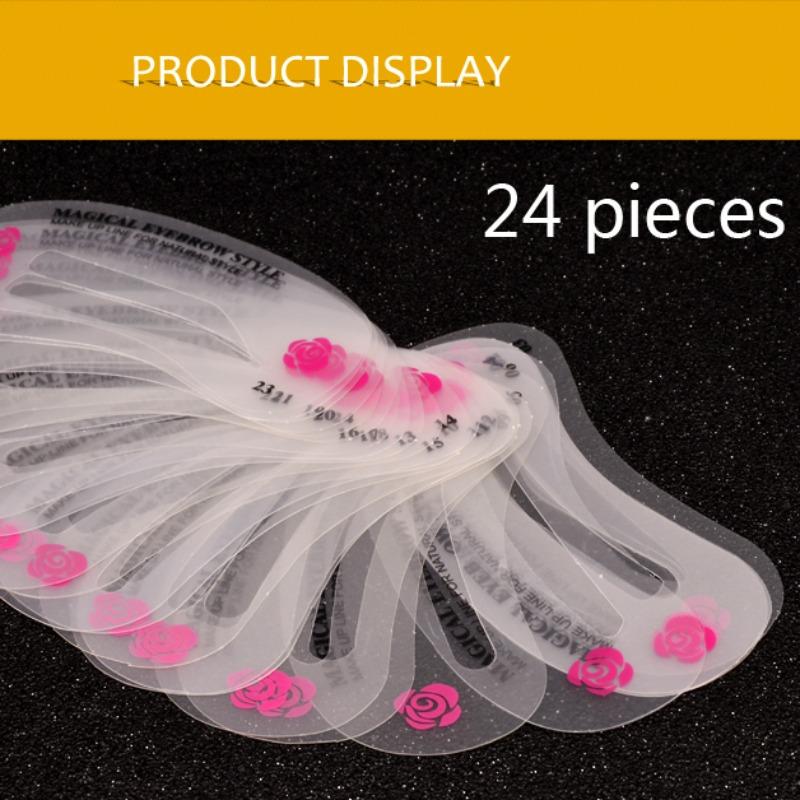 24 Pz/set Attrezzi per governare Sopracciglio Stencil Kit Strumenti di Trucco FAI DA TE Bellezza Sopracciglio Template Stencil Per Le Donne Strumenti di Bellezza