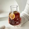 Simple Line Graffiti Glass,650ml Cold Brew Coffee Cup Large Capacity Water Glassware Office Milk Juice Drinkware Gifts