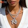 Europäisch-Amerikanische Zirkonia XO Herz Anhänger Halskette - Trendiger Hip Hop Schmuck für Herren