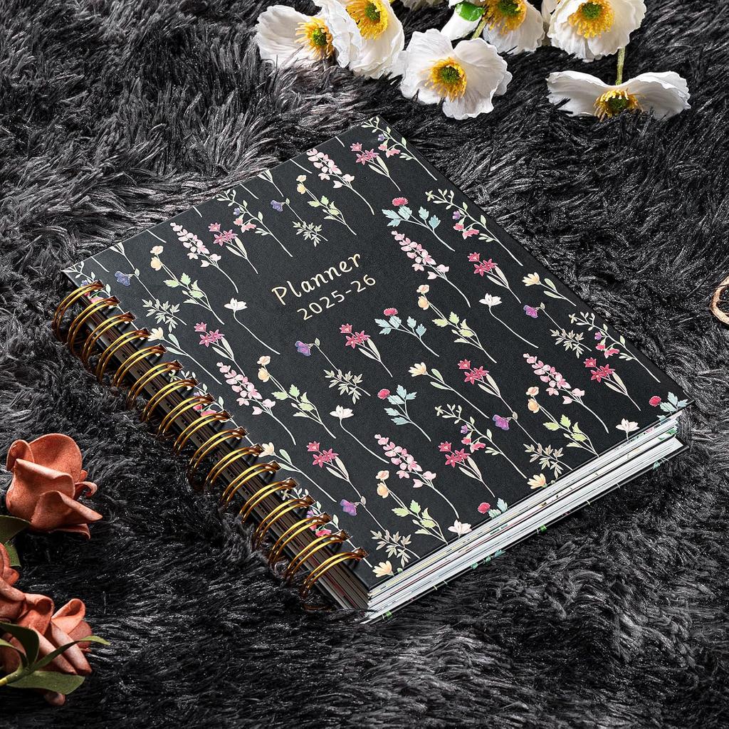 18 Month Weekly & Monthly Planner 2025 Spiral Bound Hard Cover Planner with Stickers & Gift Box, Jan 2025- Jul 2026 Large Daily Notebook