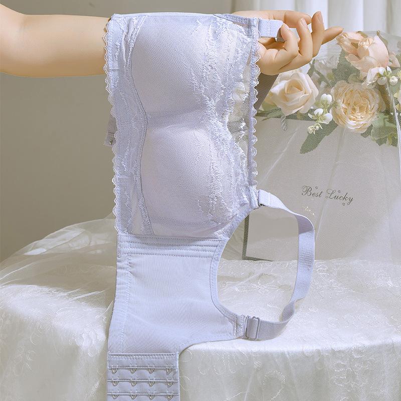 Spring and Summer Anti-light Tube Top, Large Breasts Show Small Gathering, No Steel Ring Bra, Ventilation Hole, Anti-sagging, External Expansion