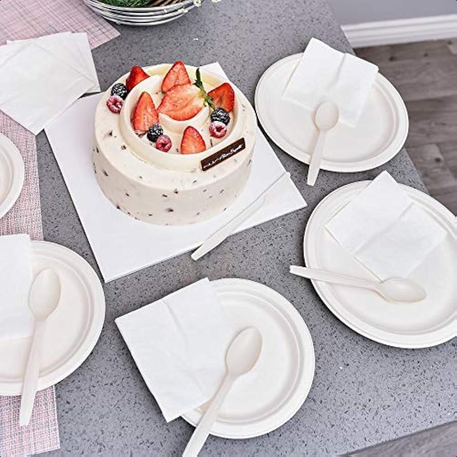 

Набор одноразовых бумажных тарелок для вечеринки из 350 предметов с ложками, вилками, ножами, тарелками, соломинками и салфетками. Подходит для микроволновой печи и морозильной камеры. Тяжелый D United States