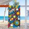 Pop Art Beach Towel – 2D Flat Printing, Soft Microfiber, Lightweight & Sandproof – Perfect for Surf, Yoga, Travel & Summer Fun