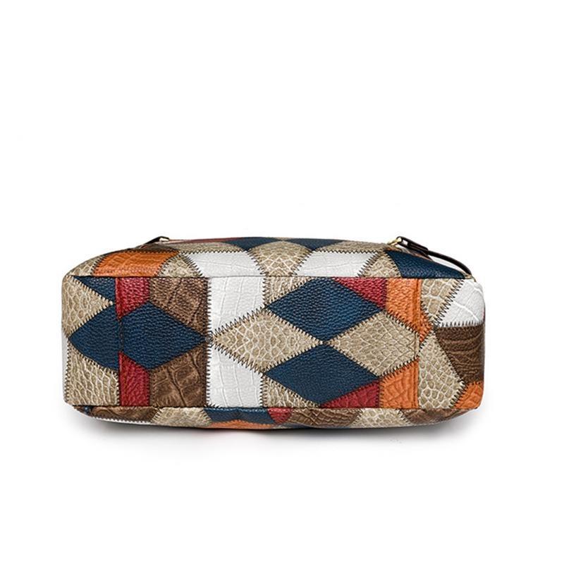 Retro Single Shoulder Crossbody New Color Collision Middle-aged Large-capacity Handbag Tote Women's Bag