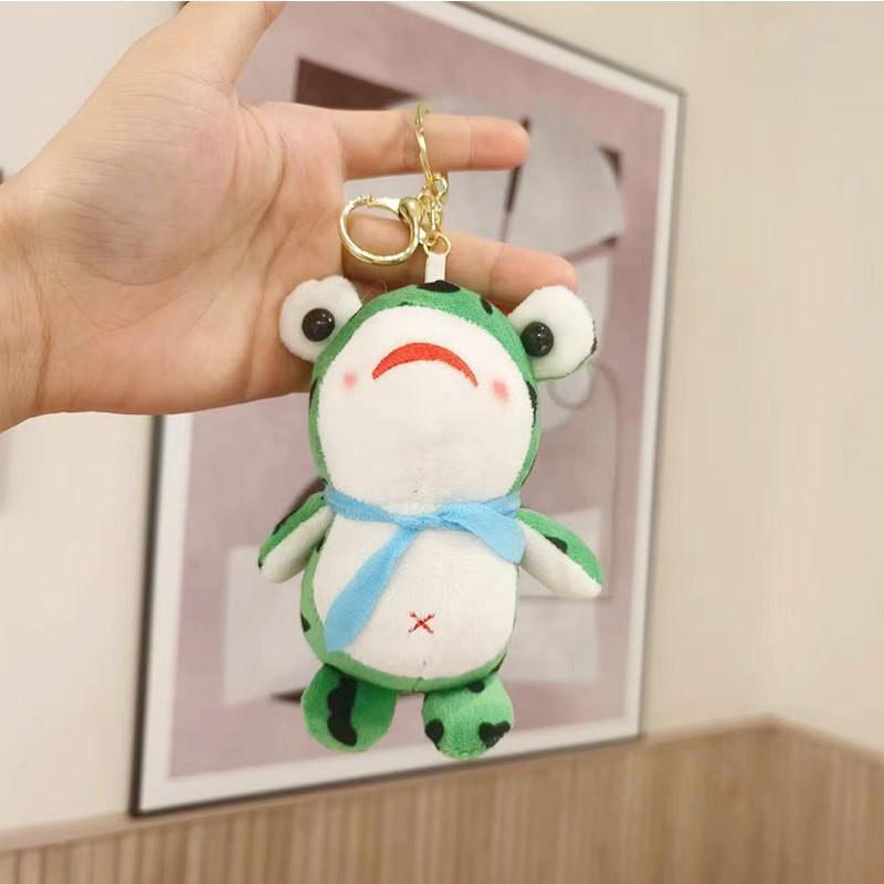 Adorable Plush Frog Keychain Super Soft Long Legged Stuffed Animal Toy 15cm