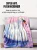 PC Elegant Swan Print Unisex Soft Flannel Blanket for Kids  Warm Cute Multifunctional Plush Throw for Gift