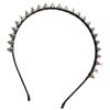 Rebellious Faux Headwrap With Silver Spikes Punk Hair Accessories For Teens Adults Festivals
