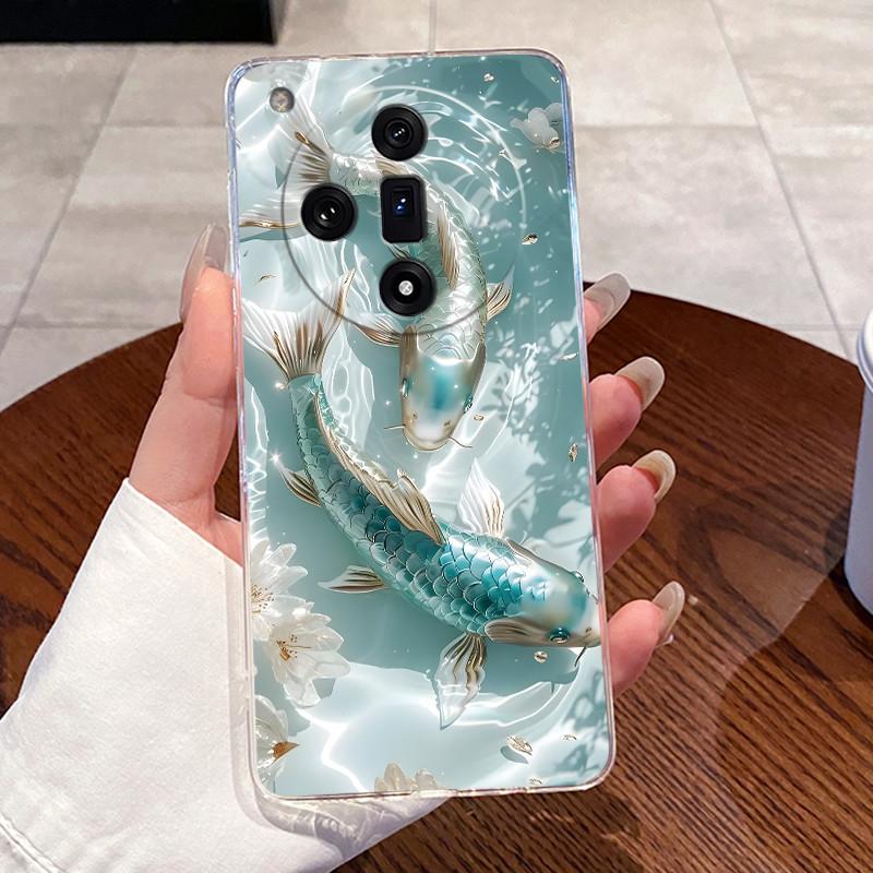 Case For OPPO Find X7 / X7 Ultra Pro 5G Clear Luxury Cute Love Rabbit Funny Pattern Slim Soft TPU Back Cover Silicone Phone Case